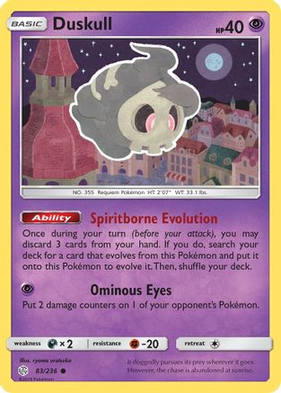 Duskull 083/236 - SM  Cosmic Eclipse - for just $0.05! 