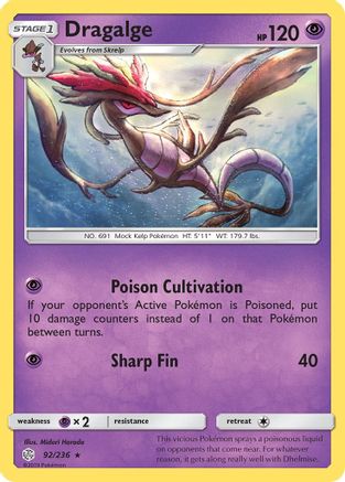Dragalge 092/236 - SM  Cosmic Eclipse Reverse Holofoil - for just $0.50! 