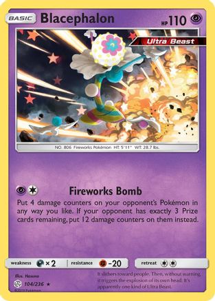 Blacephalon 104/236 - SM  Cosmic Eclipse Holofoil - for just $3.20! 
