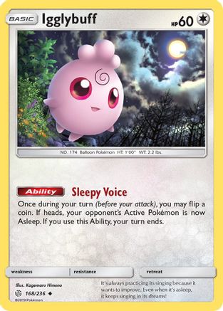 Igglybuff 168/236 - SM  Cosmic Eclipse Reverse Holofoil - for just $0.34! 