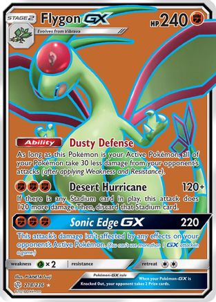 Flygon GX (Full Art) 218/236 - SM  Cosmic Eclipse Holofoil - for just $2! 