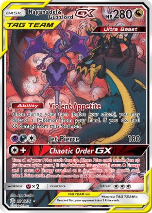 Naganadel & Guzzlord GX (Alternate Full Art) 224/236 - SM  Cosmic Eclipse Holofoil - for just $54.97! 