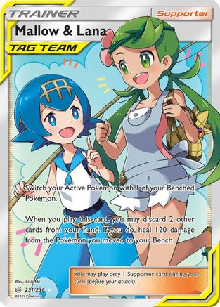Mallow & Lana (Full Art) 231/236 - SM  Cosmic Eclipse Holofoil - for just $45.06! 