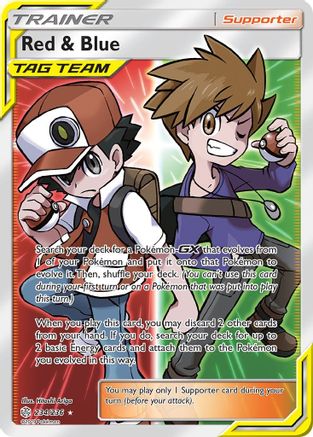 Red & Blue (Full Art) 234/236 - SM  Cosmic Eclipse Holofoil - for just $85! 