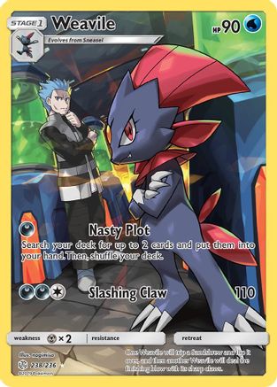 Weavile (Secret) 238/236 - SM  Cosmic Eclipse Holofoil - for just $4.55! 