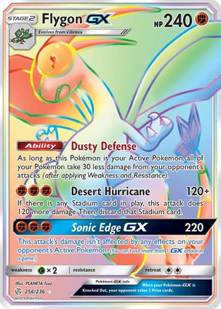 Flygon GX (Secret) 256/236 - SM  Cosmic Eclipse Holofoil - for just $17.30! 