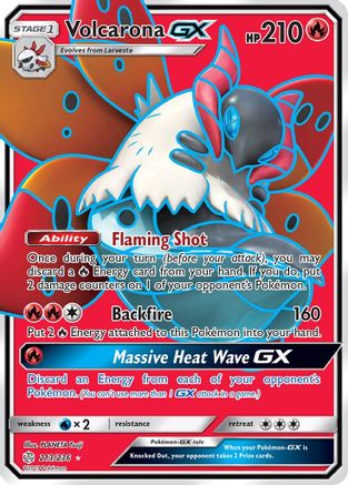 Volcarona GX (Full Art) 213/236 - SM  Cosmic Eclipse Holofoil - for just $3.39! 