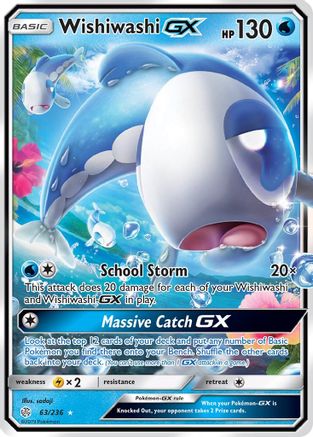 Wishiwashi GX 063/236 - SM  Cosmic Eclipse Holofoil - for just $0.65! 
