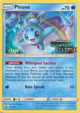 Phione (Prerelease) [Staff] SM220 - SM Promos Holofoil - for just $21.63! 