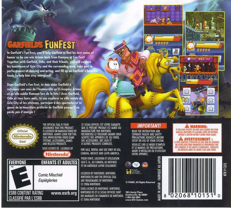 Garfield's Fun Fest – Nintendo DS (DS) - for just $6.99! 