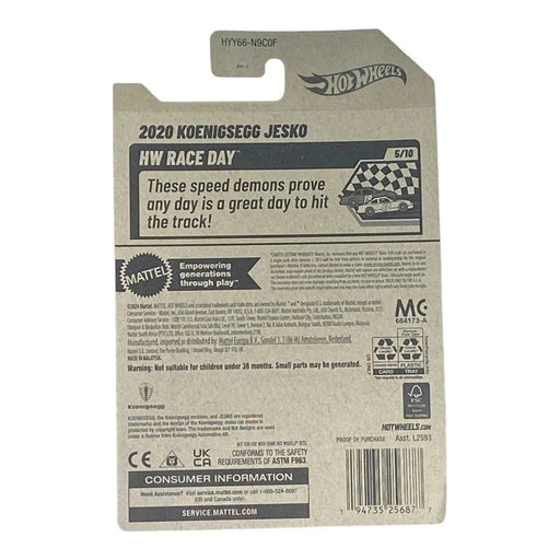 Hot Wheels 2020 Koenigsegg Jesko - HW Race Day Series 5/10 - for just $1.79! 