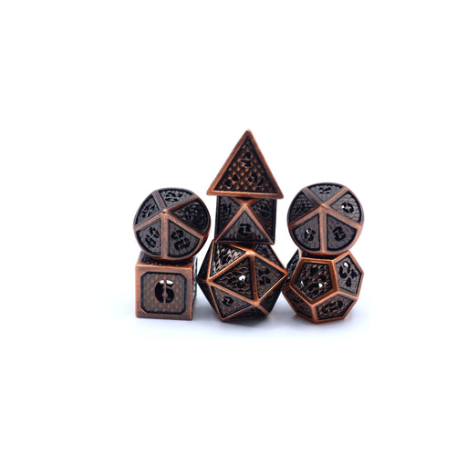 Hollow Metal Wyvern Dice set - Ancient Copper - Premium Polyhedral Dice Set - Just $79.99! Shop now at Retro Gaming of Denver