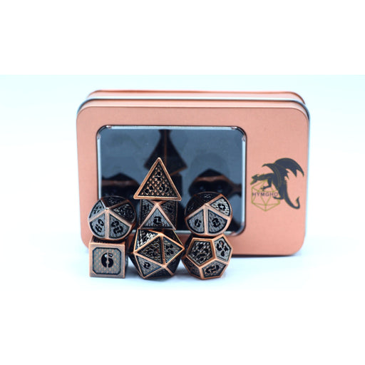 Hollow Metal Wyvern Dice set - Ancient Copper - Premium Polyhedral Dice Set - Just $79.99! Shop now at Retro Gaming of Denver