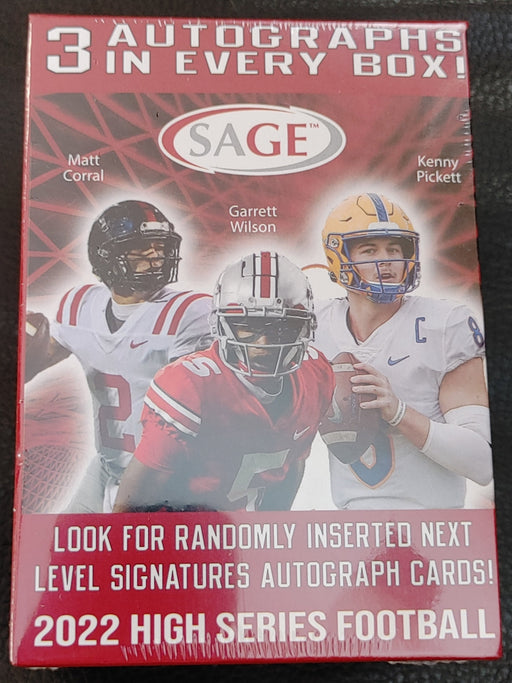 2022 Sage Hit Premier Football Blaster Box (Draft High Series) - for just $12! 