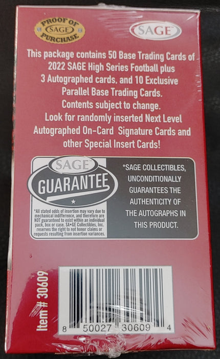 2022 Sage Hit Premier Football Blaster Box (Draft High Series) - for just $11! 