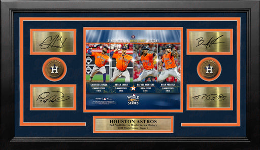 Houston Astros 2022 World Series No-Hitter 8" x 10" Framed Collage Photo with Engraved Autographs - for just $99.99! 