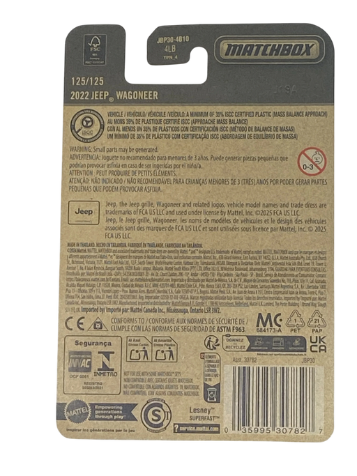 Matchbox 2022 Jeep Wagoneer - 2025 Matchbox Series 125/125 - for just $1.79! 