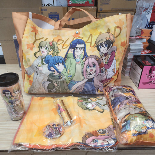 Laid Back Camp Goodie Bag Includes 1 Tumbler, 1 Small Pillow, 1 Button, 1 Small Wallscroll, 1 Blanket - Premium Figures - Just $59.95! Shop now at Retro Gaming of Denver
