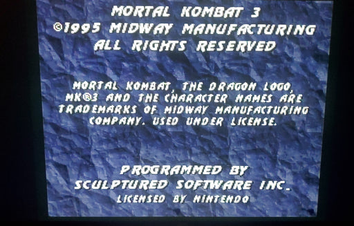 Mortal Kombat 3 SNES Video Game Cartridge Super Nintendo - for just $19.49! 