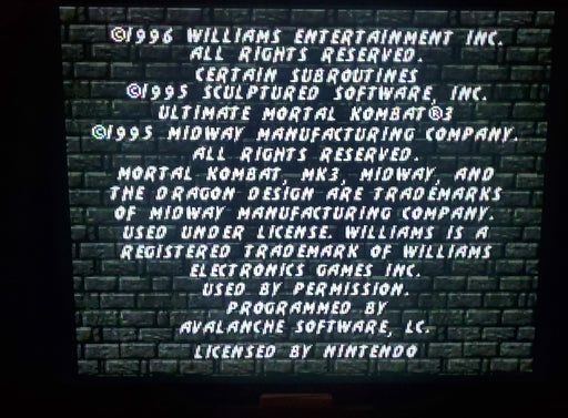 Ultimate Mortal Kombat 3 SNES Video Game Cartridge Super Nintendo - for just $19.49! 