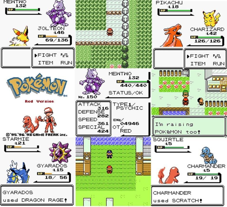 Pokemon Red Version Full Color GBC ROM Hack Video Game Gameboy Color - for just $16.99! 