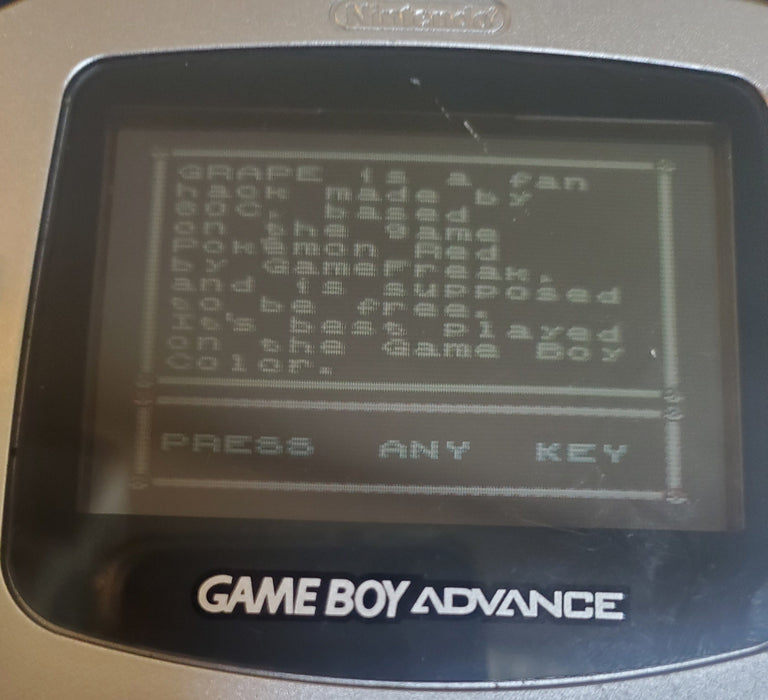 Pokemon Grape GBC Video Game Cartridge Gameboy Color ROM Hack - for just $16.99! 