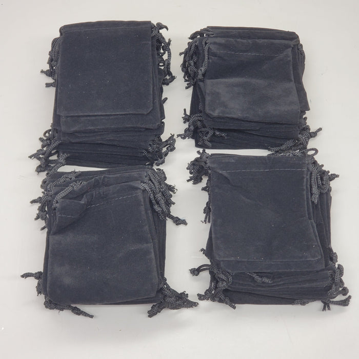 THE REAL REAL Drawstring Pouch 100 Count 80mm x 100mm Small Fabric Velvet Bags for Gifts, Party & Wedding Favors, Jewelry, Game Pieces - for just $8! 
