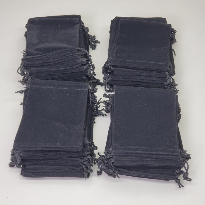 THE REAL REAL Drawstring Pouch 100 Count 105mm x 140mm Small Fabric Velvet Bags for Gifts, Party & Wedding Favors, Jewelry, Game Pieces - for just $12! 