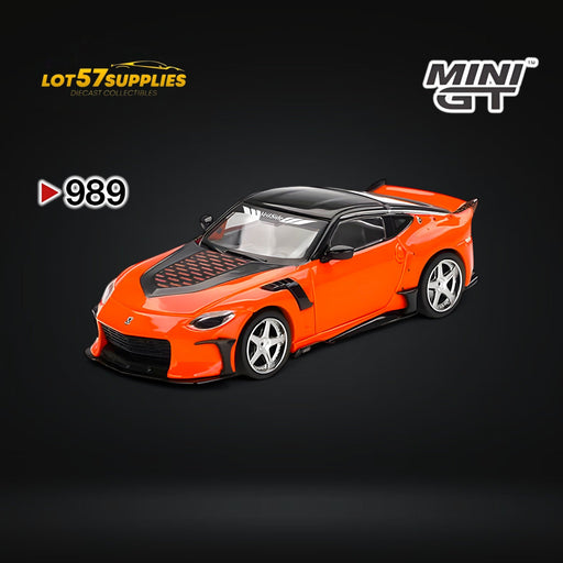 (Pre-Order) Mini-GT Nissan Z VeilSide FFZ400 Orange #989 1:64 - for just $24.99! 