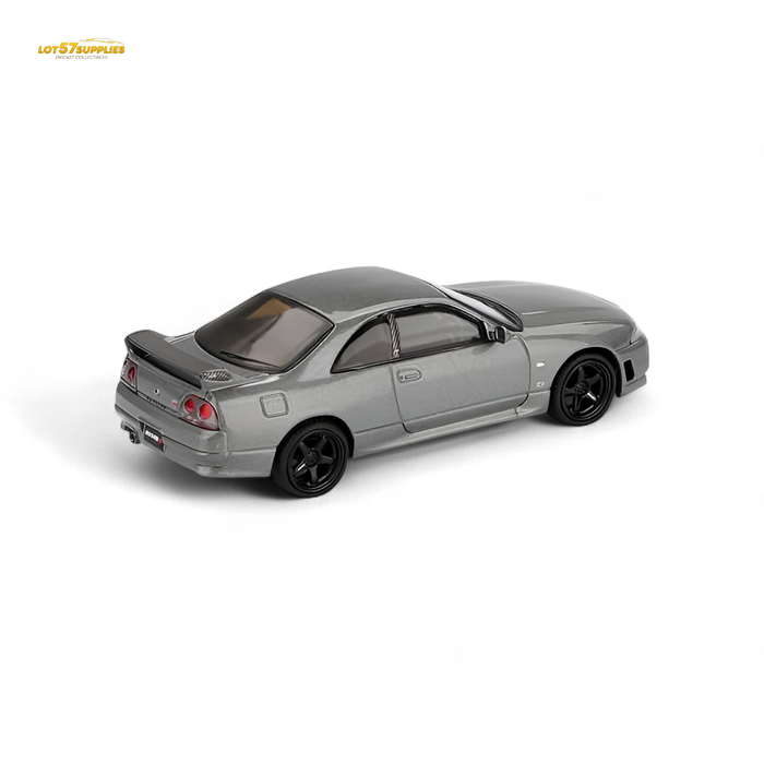 (Pre-Order) Mini GT Nissan Skyline GT-R NISMO BCNR33 CRS Version Dark Metal Gray 1:64 - for just $21.99! 
