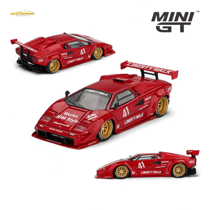 MiniGT Lamborghini Countach LB-WORKS Red 1:64 - for just $19.99! 