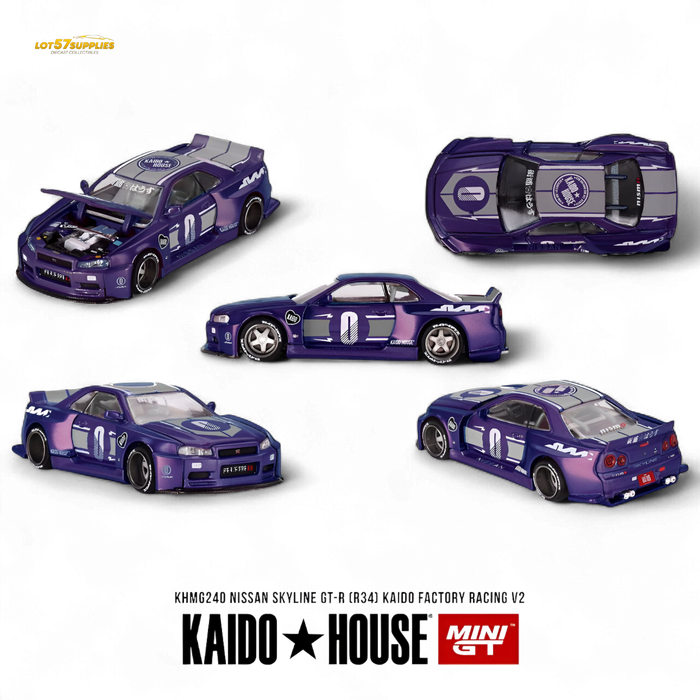 (Pre-Order) KAIDO Nissan Skyline GT-R R34 Racing Factory V2 1:64 - for just $29.99! 