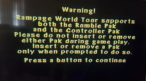 Rampage World Tour N64 Nintendo 64 Video Game 1998 - for just $20.99! 