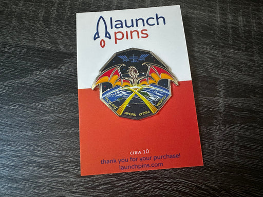 NASA Crew-10 USCV-10 Mission Patch Hard Enamel Pin - for just $11.95! 
