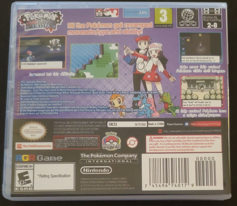 Pokemon Bloody Platinum Redux Video Game Nintendo DS with Box - for just $24.99! 