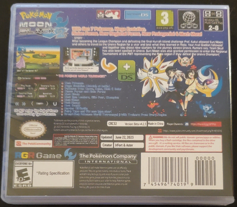 Pokemon Moon Black 2 NDS Video Game Nintendo DS with Box - for just $25.99! 