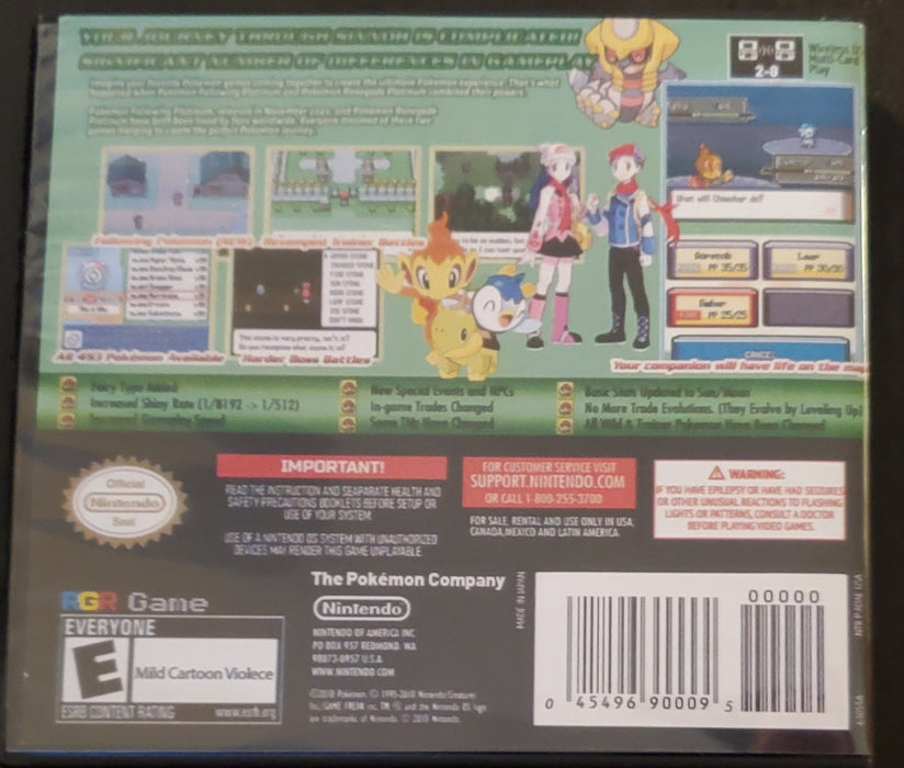 Pokemon FolloWing Renegade Platinum NDS Video Game Nintendo DS with Box - for just $25.99! 