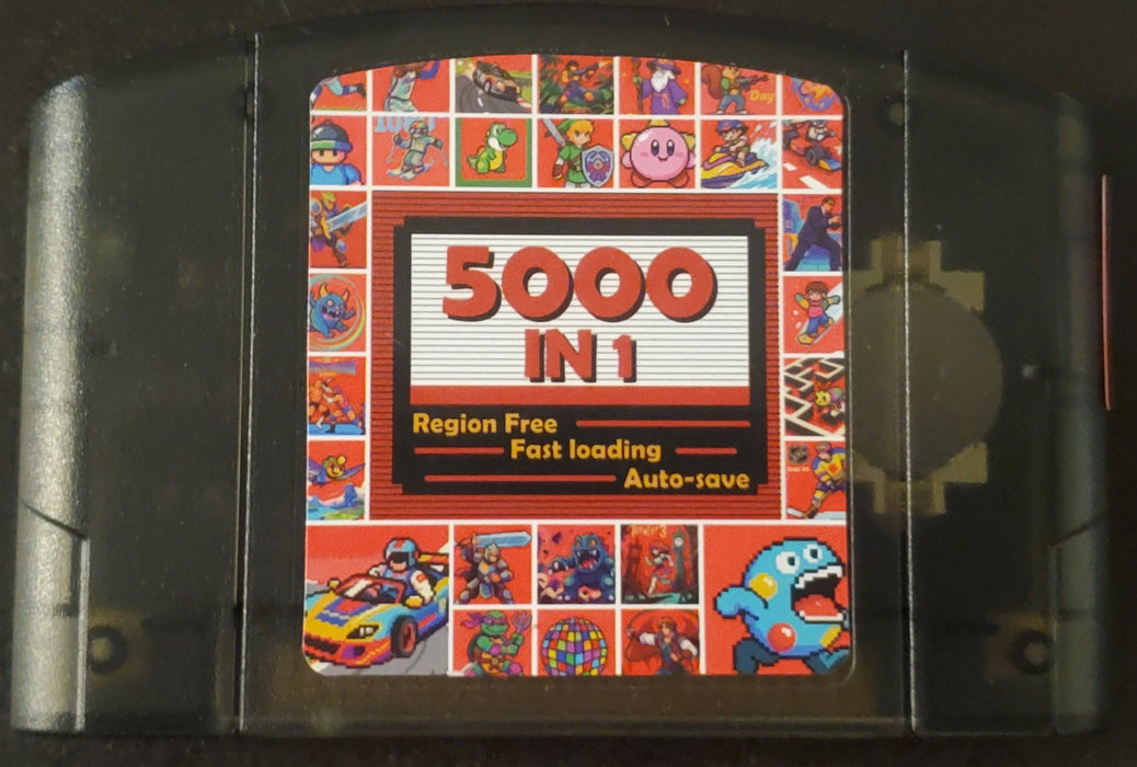 5000 in 1 N64 Video Game Cartridge Nintendo 64 GB, GBC, SNES - for just $124.99! 