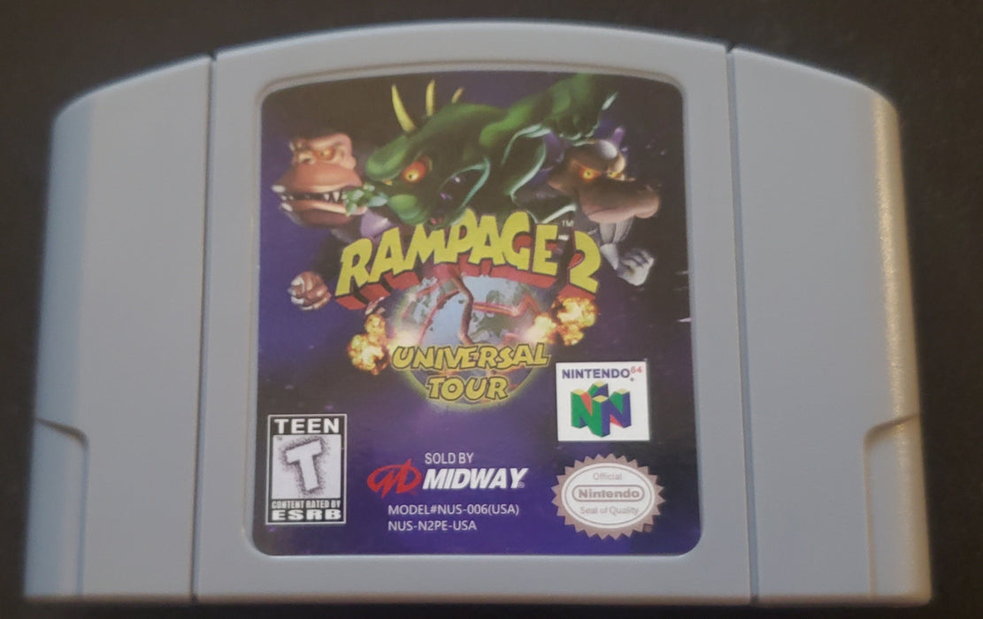 Rampage 2: Universal Tour N64 Nintendo 64 Video Game Cartridge 1999 - for just $22.99! 