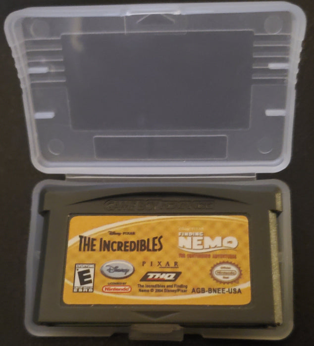 The Incredibles and Finding Nemo GBA Video Game Boy Advance 2007 - for just $12! 