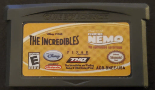The Incredibles and Finding Nemo GBA Video Game Boy Advance 2007 - for just $12! 
