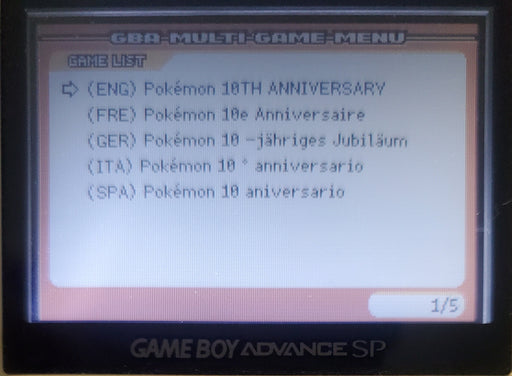 Pokemon 10th Anniversary Distribution Cartridge GBA Game Boy Advance - for just $34.99! 
