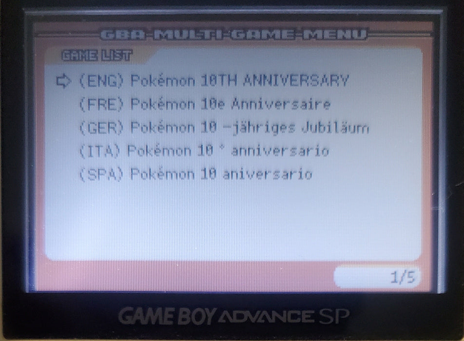 Pokemon 10th Anniversary Distribution Cartridge GBA Game Boy Advance - for just $34.99! 