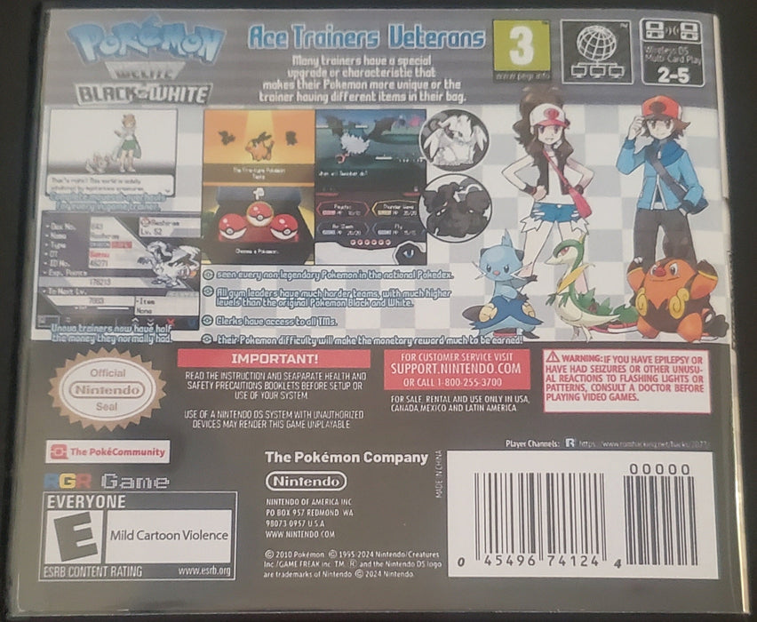 Pokemon Elite Black & White 1 NDS Video Game Nintendo DS with Box ROM Hack - for just $26.99! 