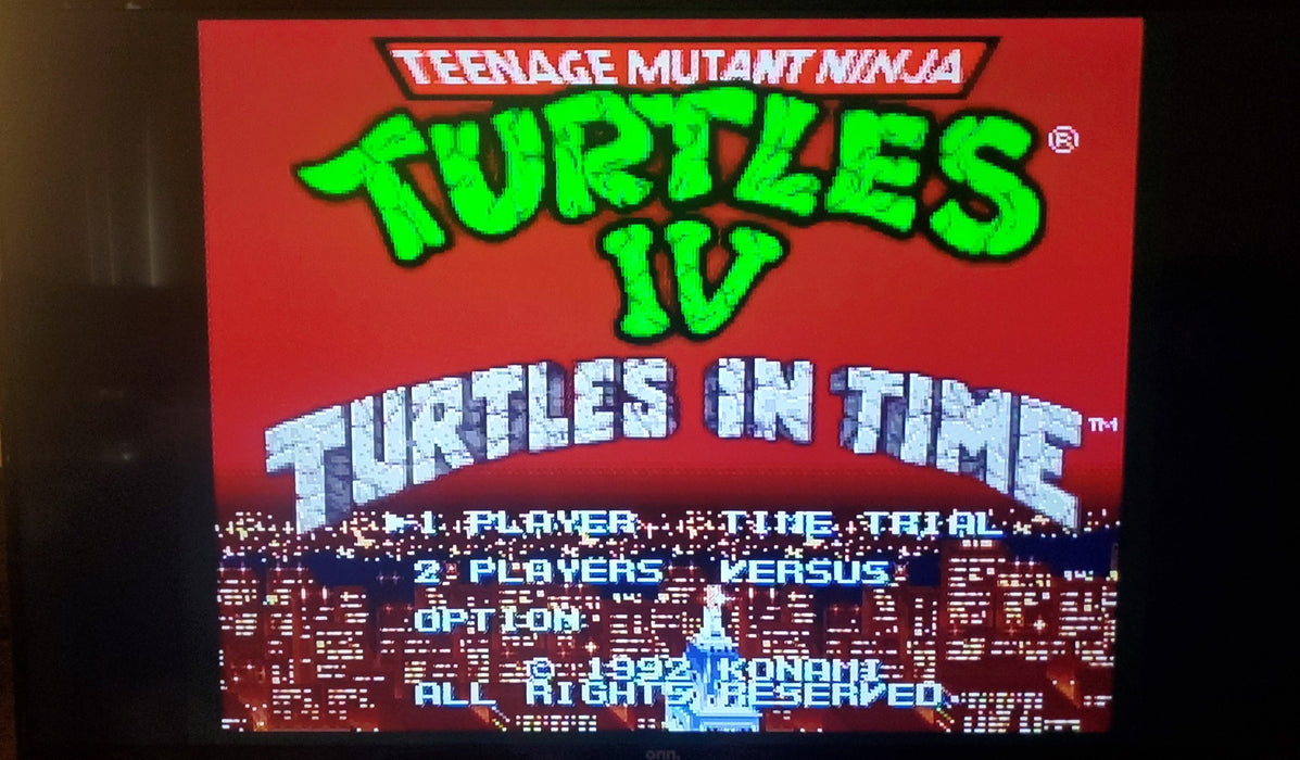 TMNT 4 Turtles in Time SNES Video Game Super Nintendo Ninja Turtles - for just $22.99! 