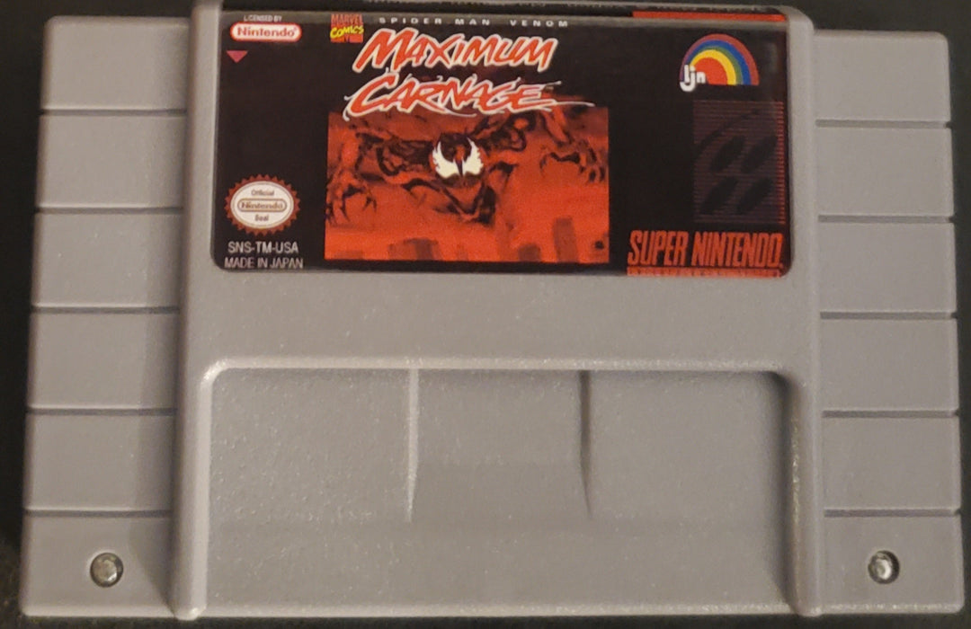 Spider-Man and Venom Maximum Carnage SNES Video Game Super Nintendo 1995 - for just $22.99! 