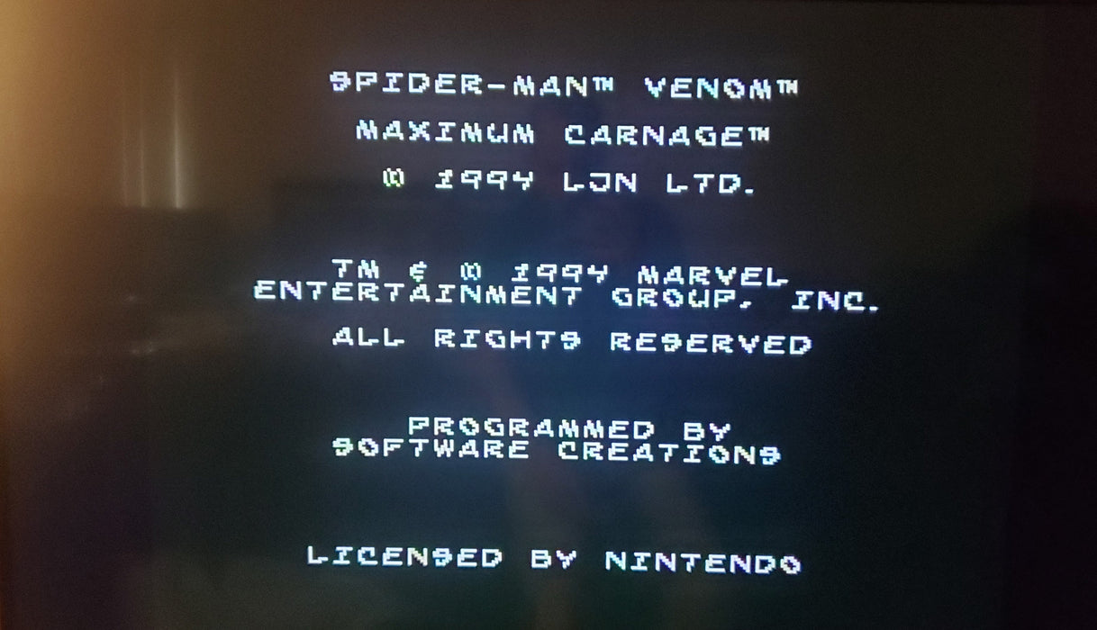Spider-Man and Venom Maximum Carnage SNES Video Game Super Nintendo 1995 - for just $22.99! 