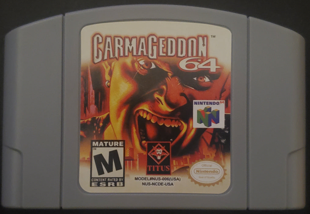 Carmageddon N64 Nintendo 64 Video Game Cartridge 2000 - for just $25.99! 