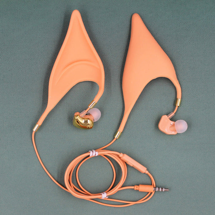 Cute Cartoon Earphone In Ear Headphones With Mic 3.5mm Wired Gaming Headset Cosplay Elf Ears Earphones Best Gift For Girls Kids - for just $38.44! 