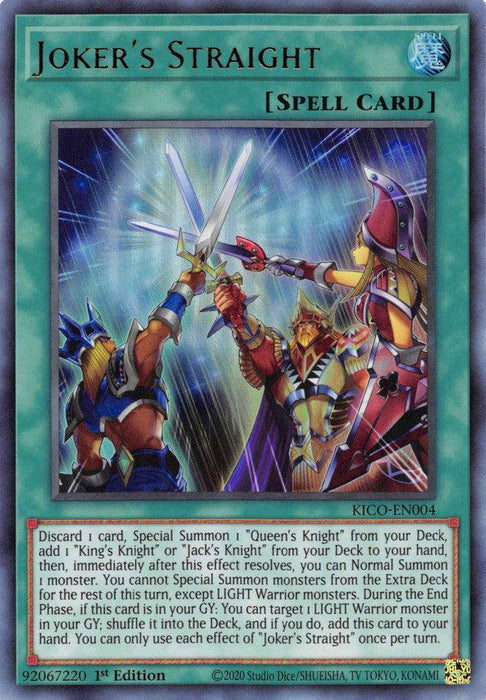 Joker's Straight (Ultra Rare) [KICO-EN004] Ultra Rare - for just $5.60! 